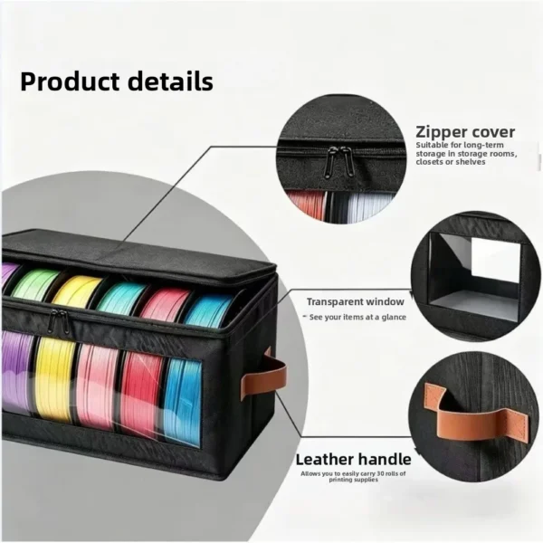 3D Printer Filament Storage Bag, Dustproof, Transparent Window Sf7dd2a03d89841fab26c201651da556ag