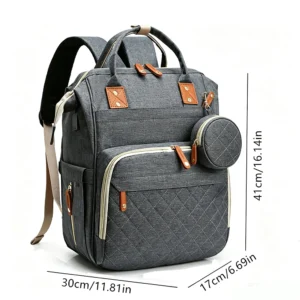 Stylish Quilted Large Capacity Mommy Backpack