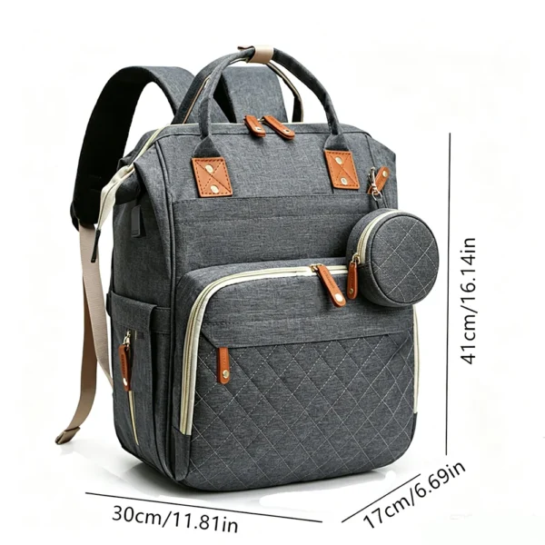 Stylish Quilted Large Capacity Mommy Backpack Sf89fe142c9ec4ac7ad333ff8a27ec3640