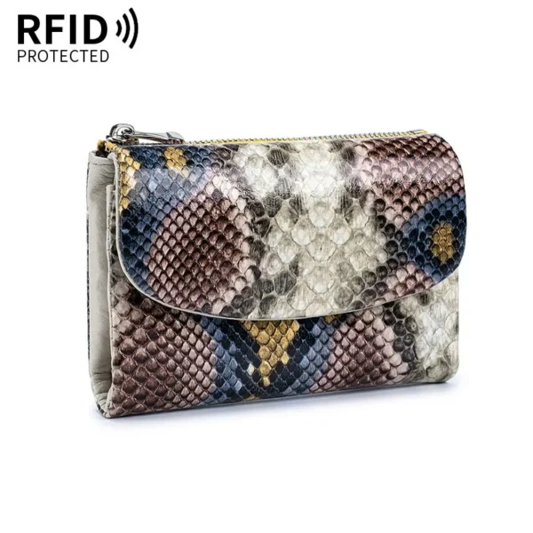 RFID-Blocking Short Faux Leather Wallet