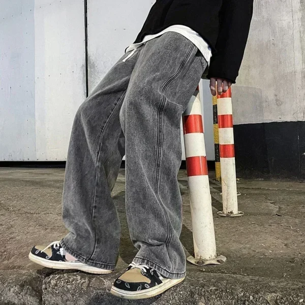 Men's Loose Streetwear Jeans, Korean Style Sf9f235c718f944778f1468eaae9d3da7Z