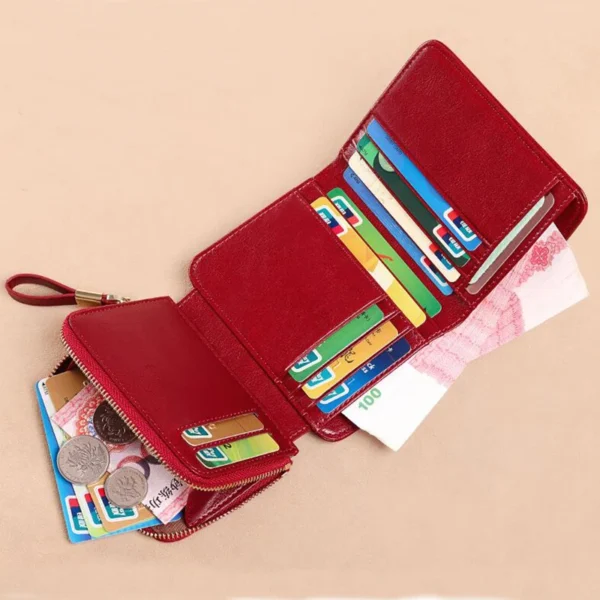 Women's Small Zipper Card and Coin Wallet Sfbe596e8ef694606b324b706c5b2beb5b