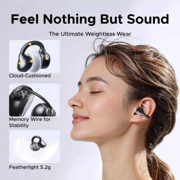 Open-Ear Clip Wireless Earbuds with Microphone Sfdb544c371bd47d6a156ed286036d28fu
