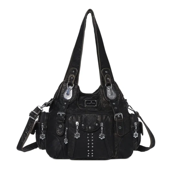 Vintage Women's PU faux leather Satchel Shoulder Bag Sfe2cffb4c35c43f89e95436c602e45ca5