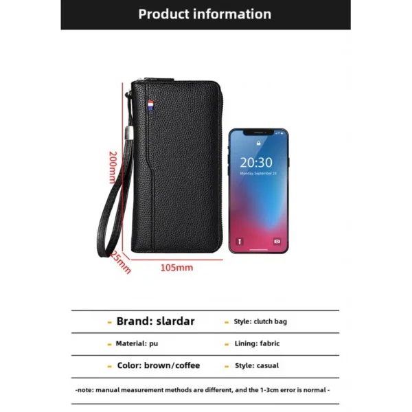Fashion Men's Wallet Long Zip Card Holder Business Casual Purse For Sfe3caf2b00d6454b93a441e6a9e9b226U