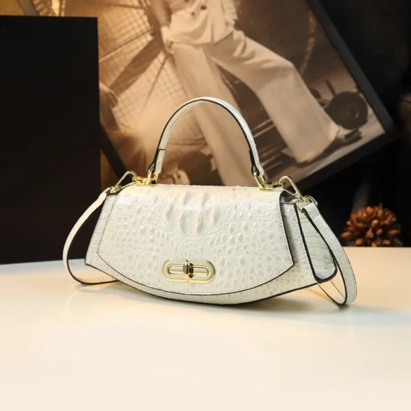 Small Crocodile-Pattern faux leather Shoulder Bag