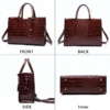 Vintage Crocodile-Pattern Large Capacity Tote Bag