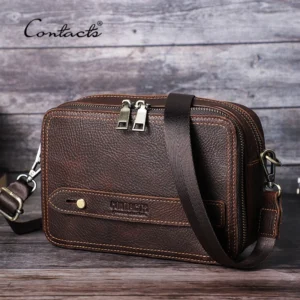 Men's Retro faux leather Shoulder Bag