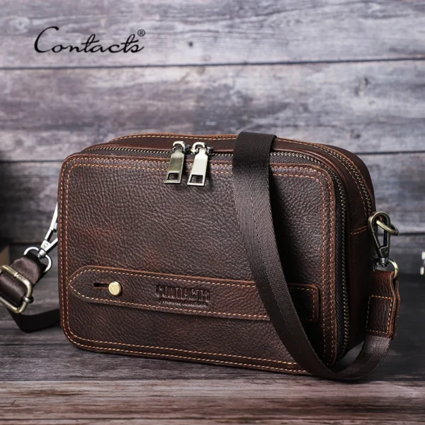 Men's Retro faux leather Shoulder Bag