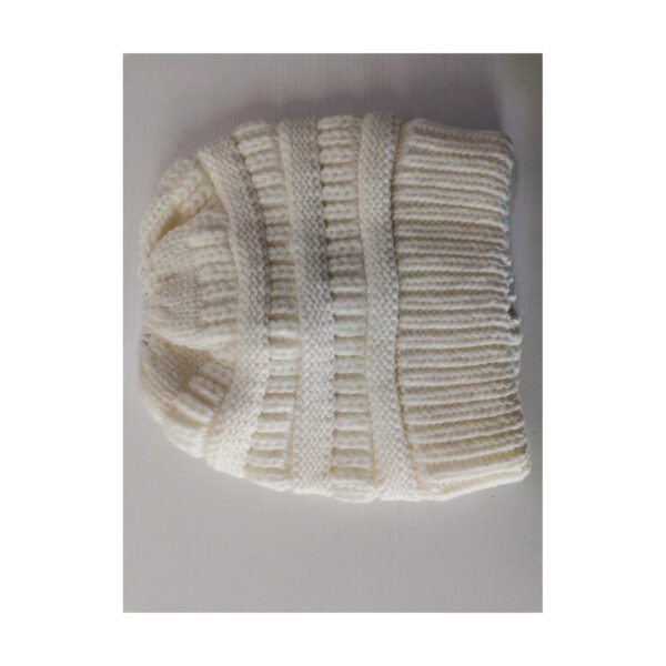 Knitted Ponytail Hat for Women