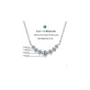 Fashion fashion stone Pendant Necklace Silver-Tone Plated