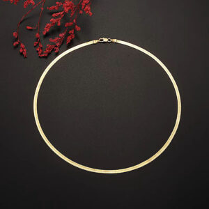 Gold-tone blade chain necklace fashion jewelry