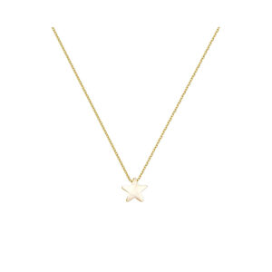Gold-Tone Brass Choker Necklace for Women