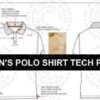Men's Polo Shirt Flat Knit Collar, Placket, and Vents Construction