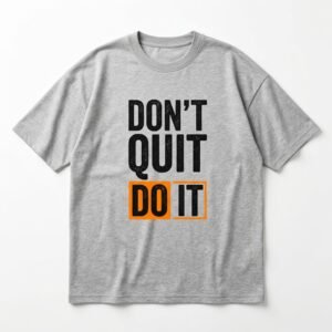 Men's "DON'T QUIT" Drop Shoulder Streetwear T-Shirt