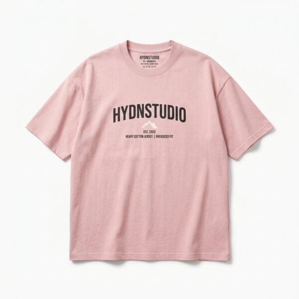 HYDNSTUDIO Minimalist Pastel Oversized Graphic T-Shirt hydnstudio pastel oversized tshirt studio
